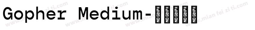 Gopher Medium字体转换
